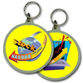 2 1/2" Acrylic Round Key Chain (Custom) 3D Lenticular Image